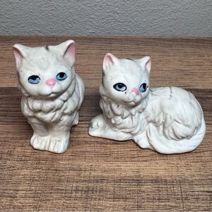 Vintage porcelain cat figurines